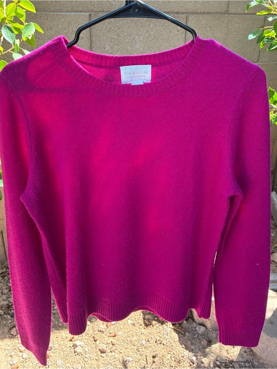 Caslon Sweaters - Caslon 100% Cashmere Women's Crewneck Sweater in Fuchsia